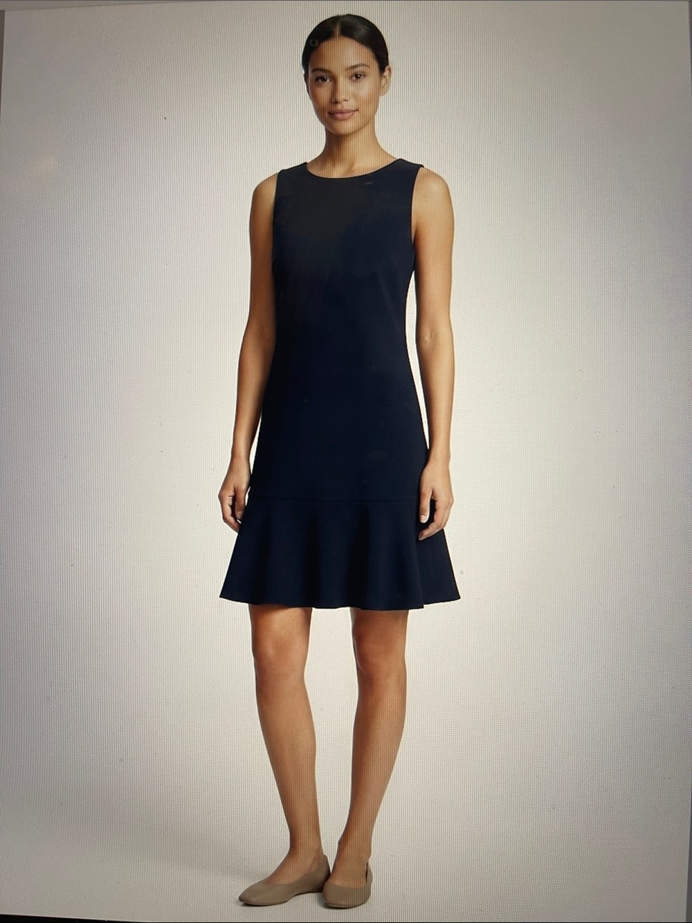 Tommy Bahamas Sleeveless Classic Black Shift with Subtle Bottom Ruffle